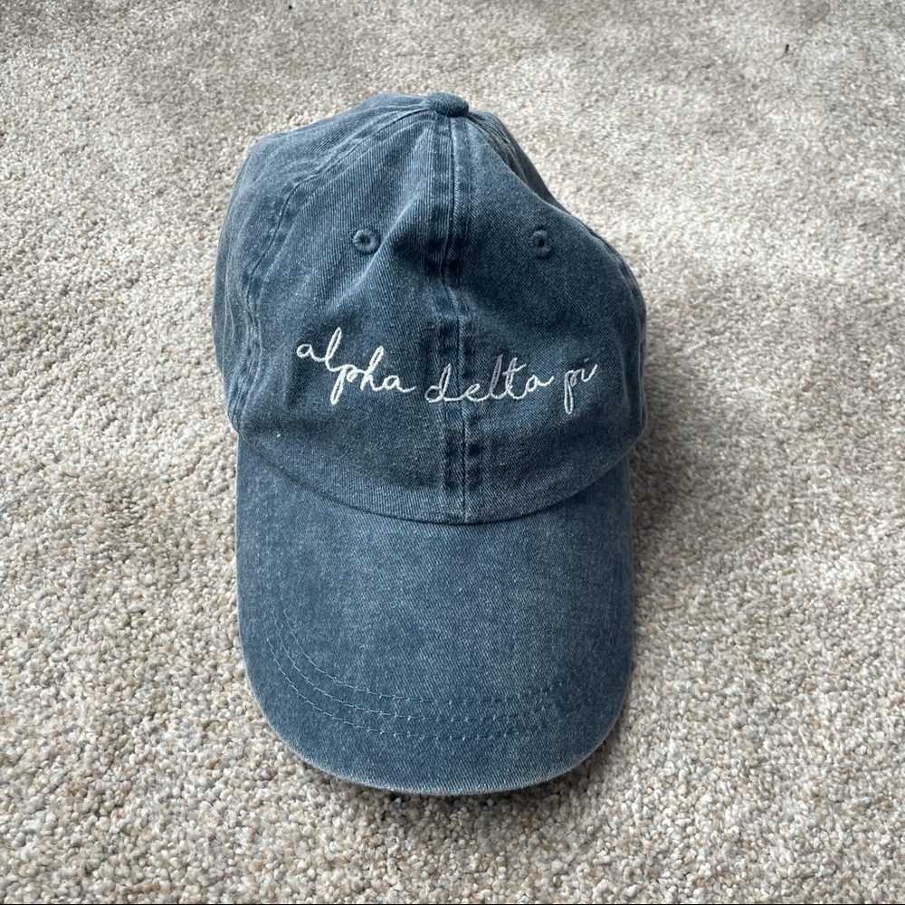 💎Alpha Delta Pi ADPi baseball sorority hat in denim blue one size